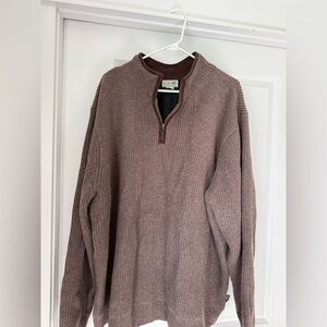 L.L.Bean Merino Wool Gore Windstopper Quarter Zip Sweater
